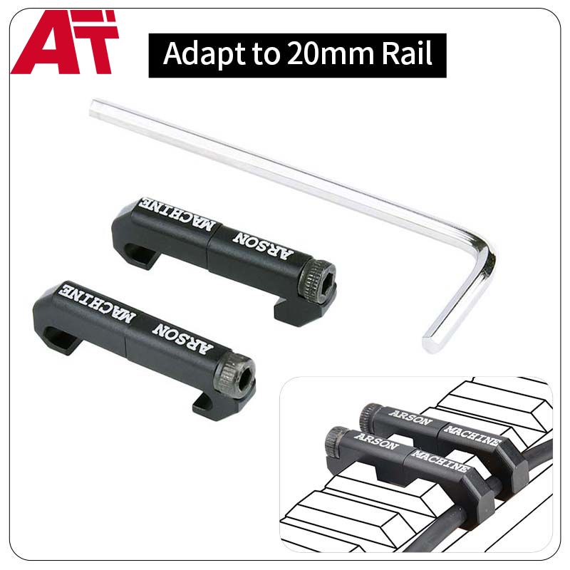 Tactical 2pcs/Set Metal Wire Guide System 20mm Picatinny Rail Cover For PEQ DBAL-A2 M600 Flashlight Switch Cable Clip Tail Fixed