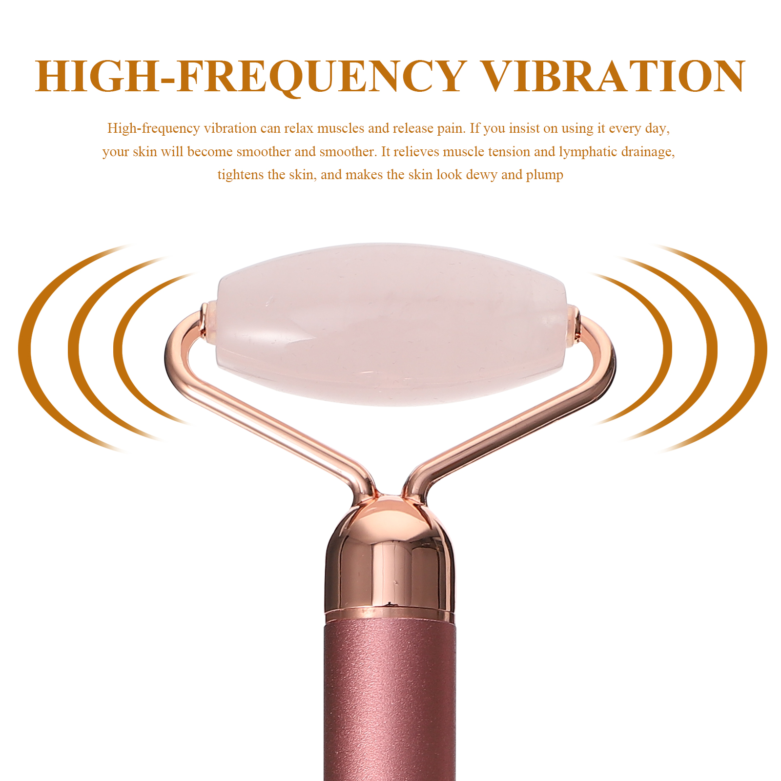 3in1 Jade Face Roller Facial Massager Smooth Skin Anti Aging Zinc Alloy Electric Stick Kit Skincare Gadgets Beauty Tools