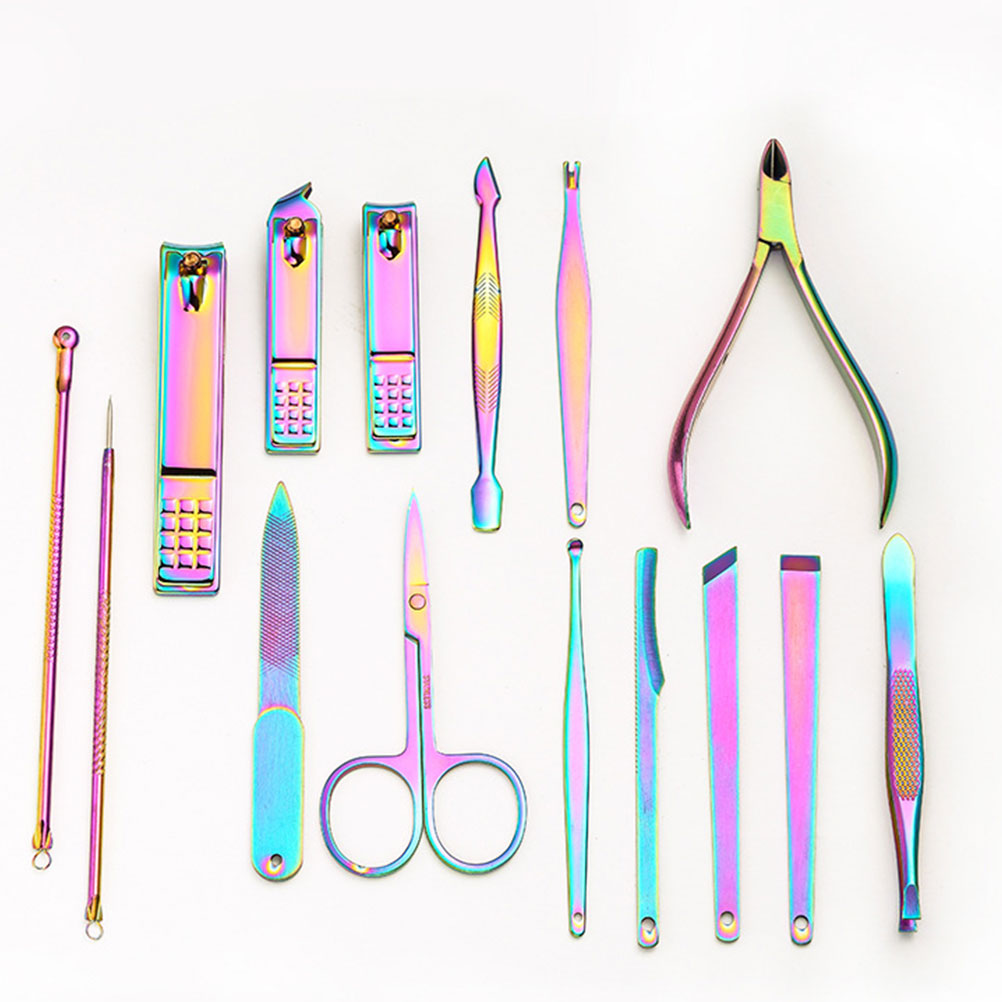 Stainless Steel Nail Scissors Set Pedicure Kit Clippers Manicure Tools High Quality Sharpener Technology Durable Portable Gifts