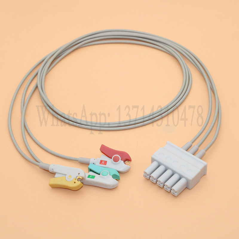 Compatibility Siemens-Drager ECG 3-Lead Patient Cable For Infinity Vista/Delta/Gamma/Kappa SC5000/6000/7000/9000/XL Monitor