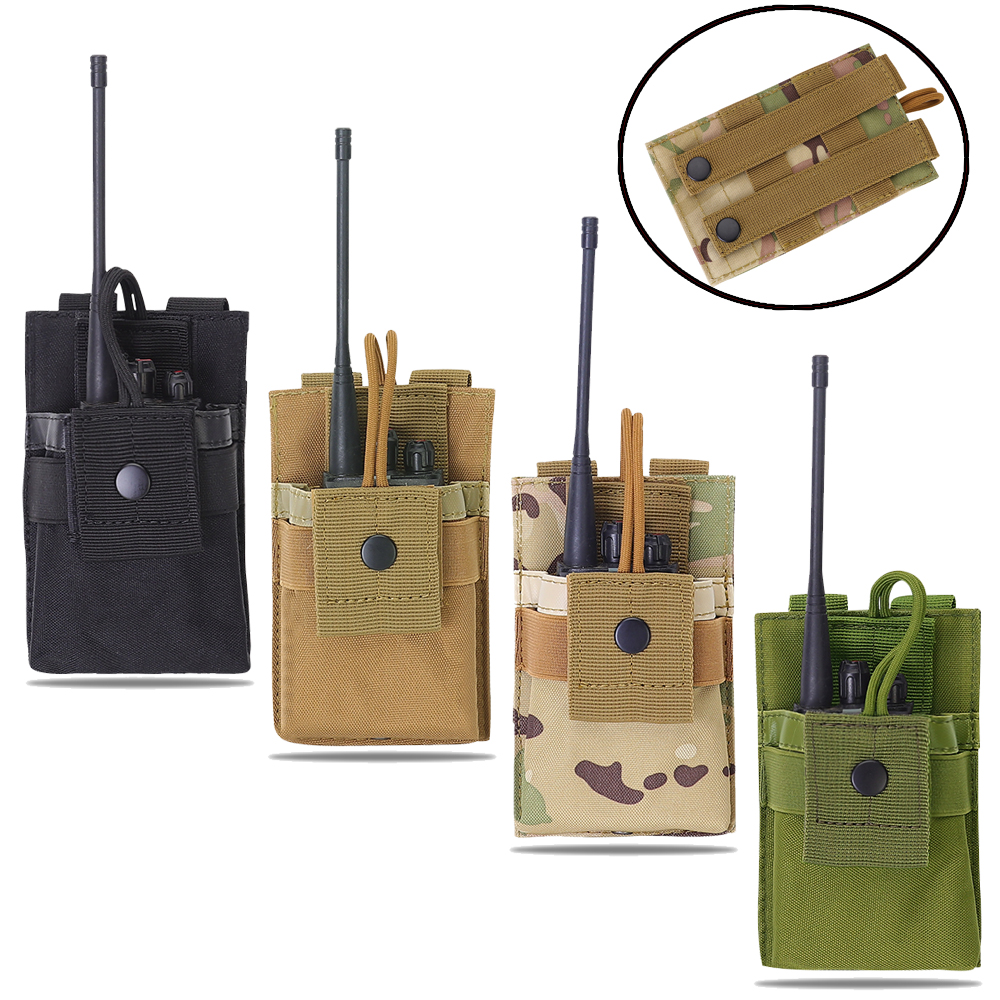 Tactical Radio Molle Pouch Walkie Holster Talkie Case Hunting Waist Pack Camping Radio Holder Pocket Interphone Holster Bag