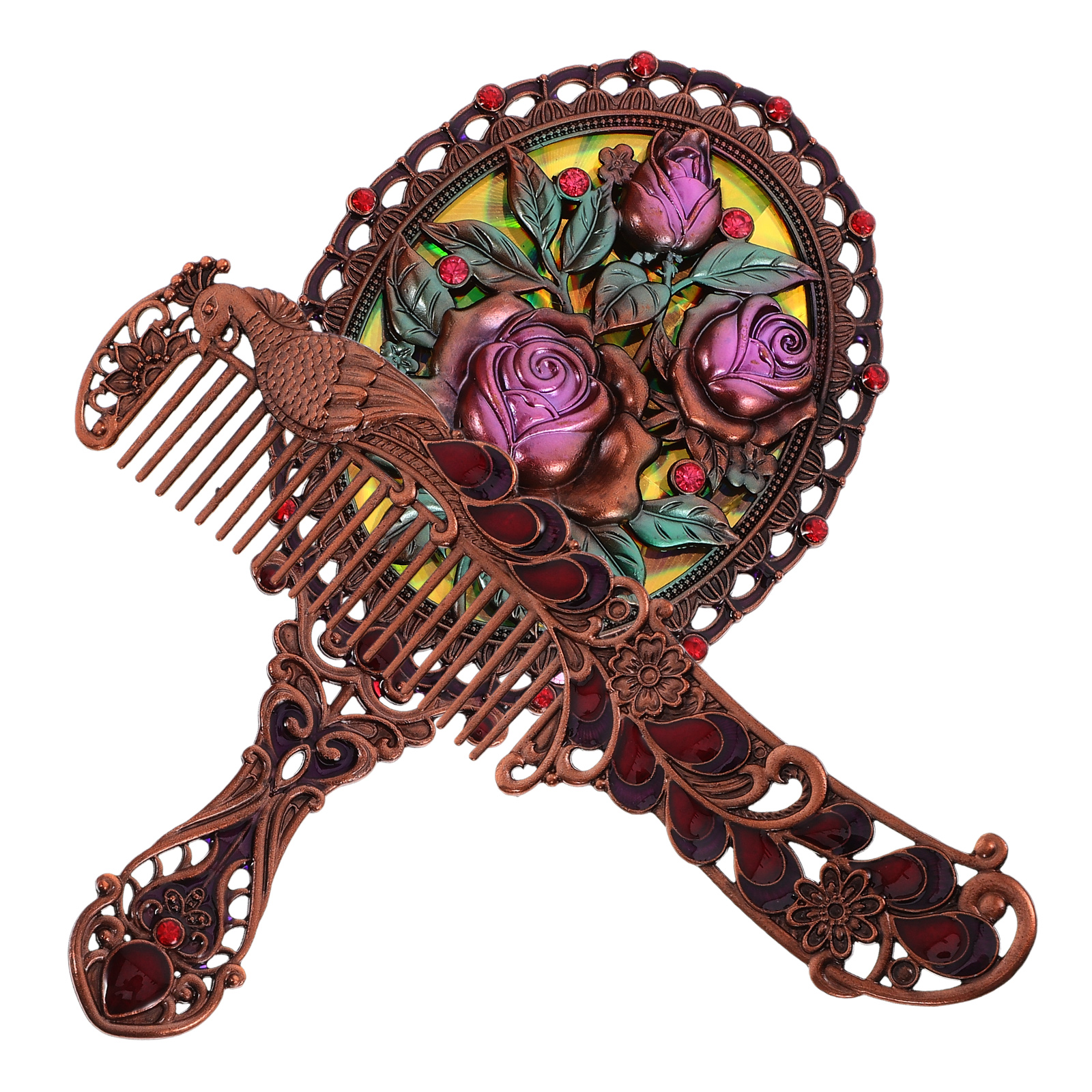 Deluxe Makeup Set Vanity Decorative Small Mirror Travel Business Bedroom Bathroom Living Room Jewelry Store for Women