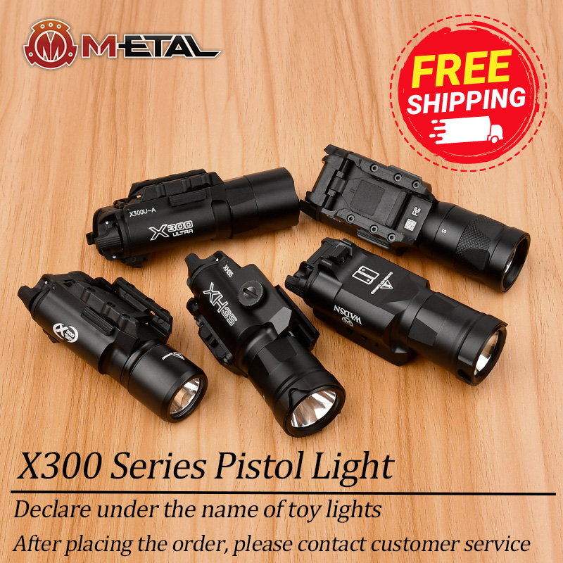 Surfire WADSN Tactical Metal X300 Series Pistol Light XH35 X300V X300 X300U LED Gun Scout Light Fit 20mm Picatinny Rail