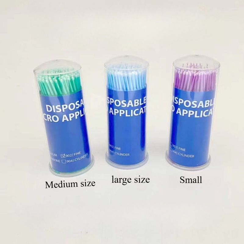 100pcs/box Oral Disposable Coating Stick Cotton Small Coating Rods Dental Adhesive Glue Brushes Cotton Dental Swabs Tools Kits