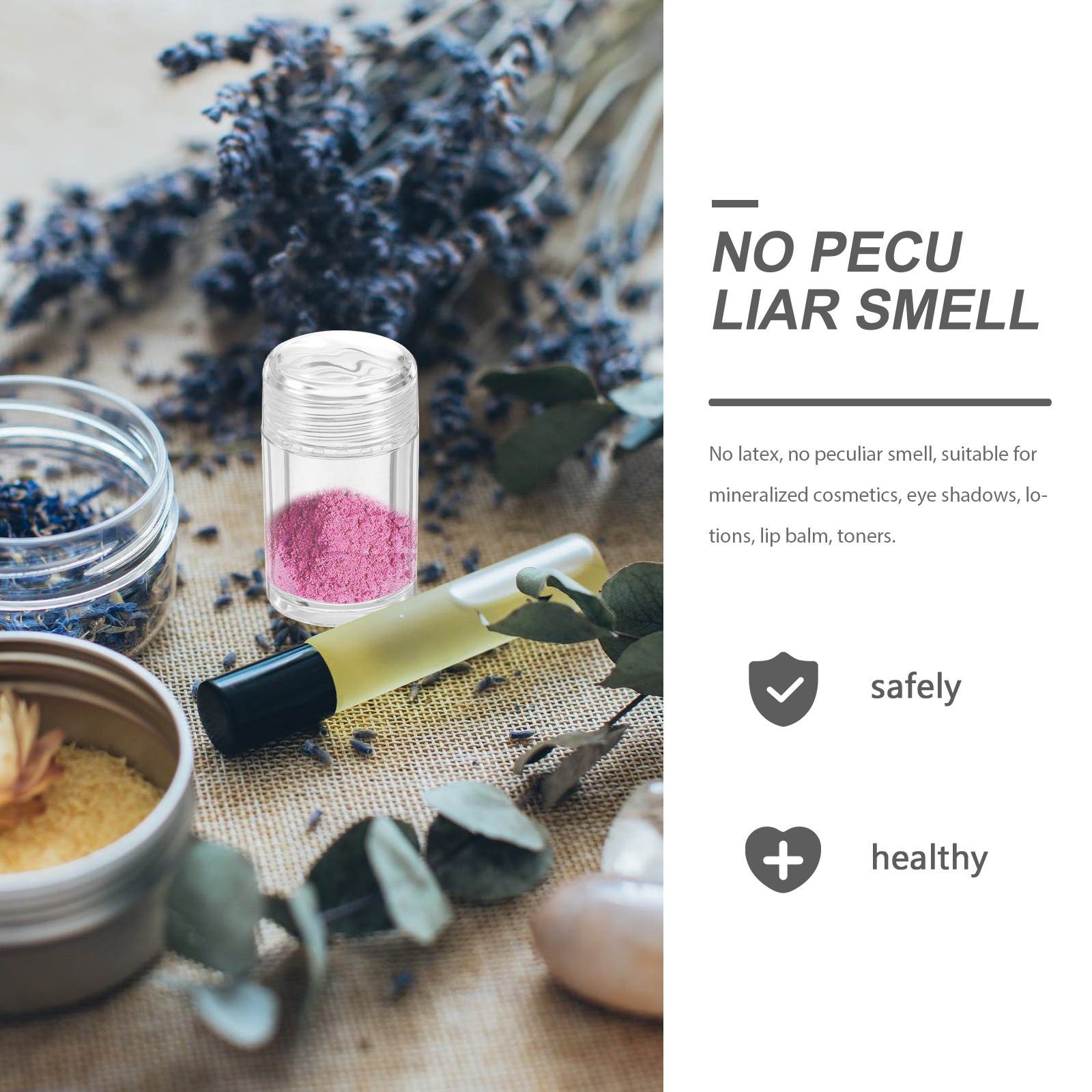 6pcs Loose Powder Bottle Durable Safe Travel Containers Elegant Flip-lid Design Open-hole Even Distribution DIY Makeup