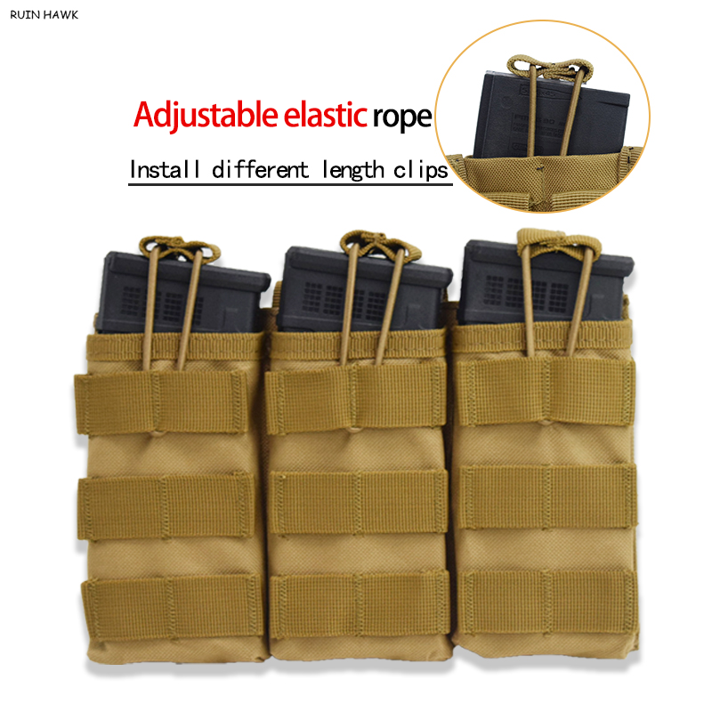 Tactical Vest Molle Accessories Bag AK M4 Open Top Molle Magazine Pouch Rifle Single / Double /triple Ammo Bag Shell Holder