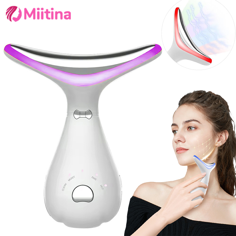 Neck Face Lifting Beauty Machine EMS Facial Anti Wrinkle Massage Skin Rejuvenation Thin Neck Beauty Double Chin Vibrator Tool