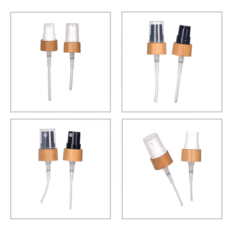 Emulsion Lids Wooden Soap Dispenser For Universal Glass Plastic Bottles PET Plastic Bottle Spray Wooden Bamboo Pump Glass Bottle