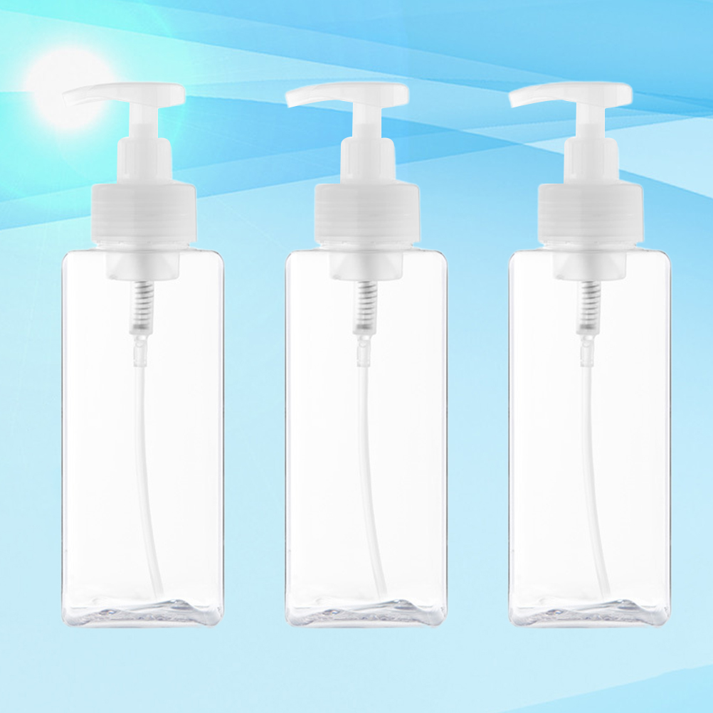 3pcs Foam Bottle Refillable Subpackaging Shampoo Container Liquid Soap Travel Safe Material Craft Home Office