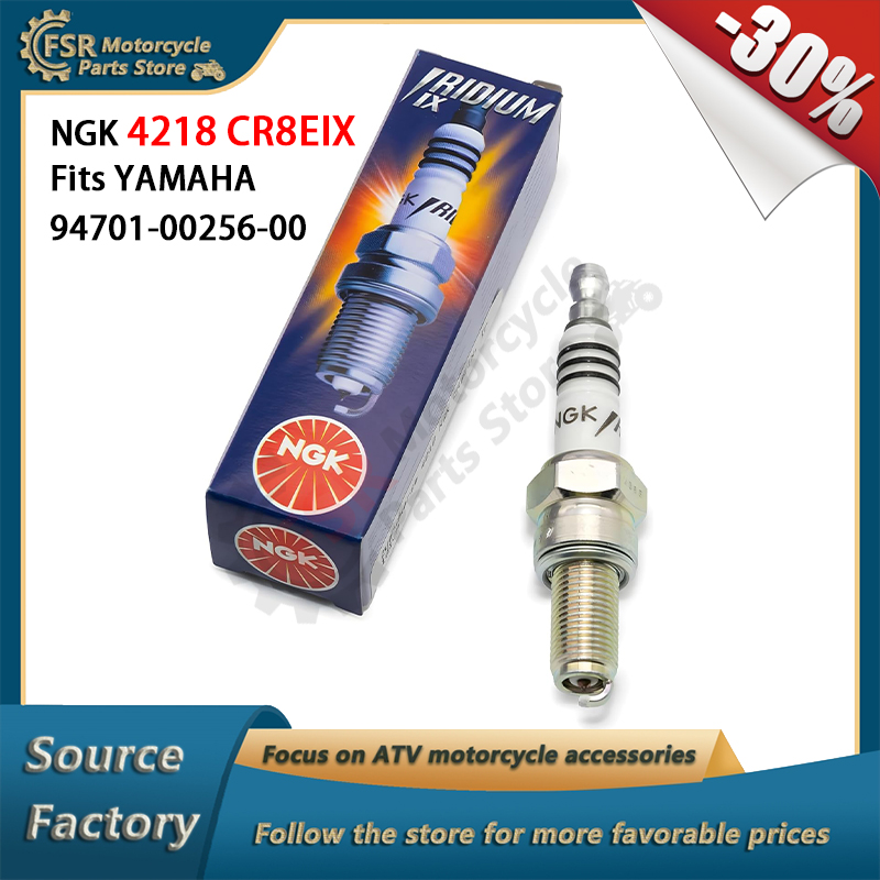 94701-00256-00 NGK 4218 CR8EIX Iridium IX Spark Plug Fits YAMAHA FJR1300 FZR400 RS10 RST90 SW10BL VK10 WR250F YFM700R YFZ450