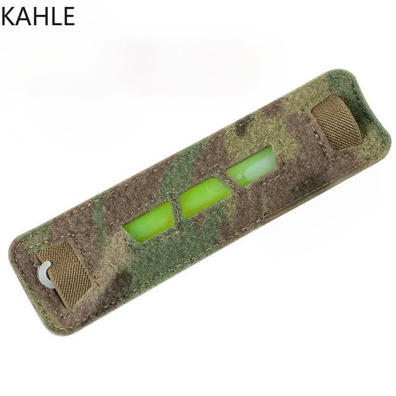 Tactical Glow Sticks Pouch Hook Loop Camo Paintball Light Fluorescence Chemlight Gear EDC Organizer Fr Airsoft Hunting Gear Vest
