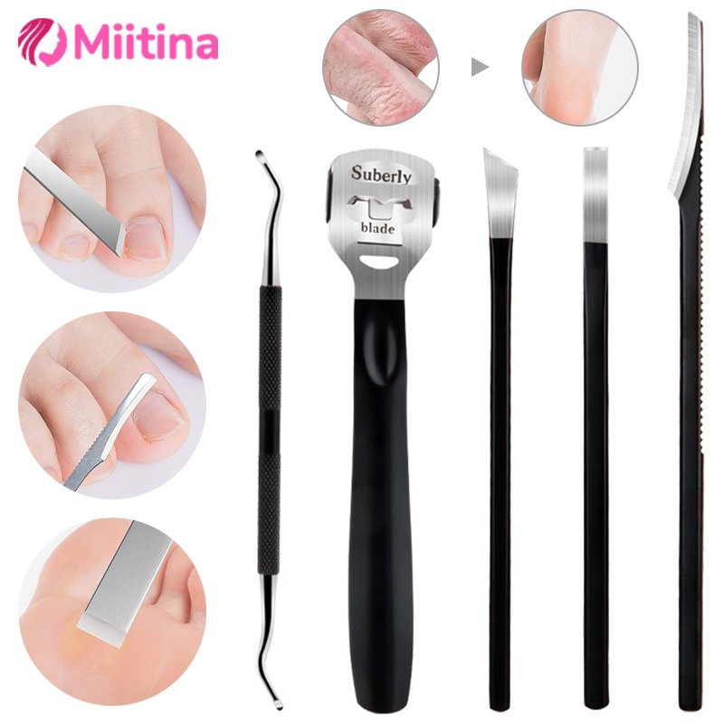 5/4/3pcs Stainless Steel Foot Callus Skin Remover Feet Shaver Corn Cuticle Cutter Dead Skin Removal Rasp File Pedicure Foot Care