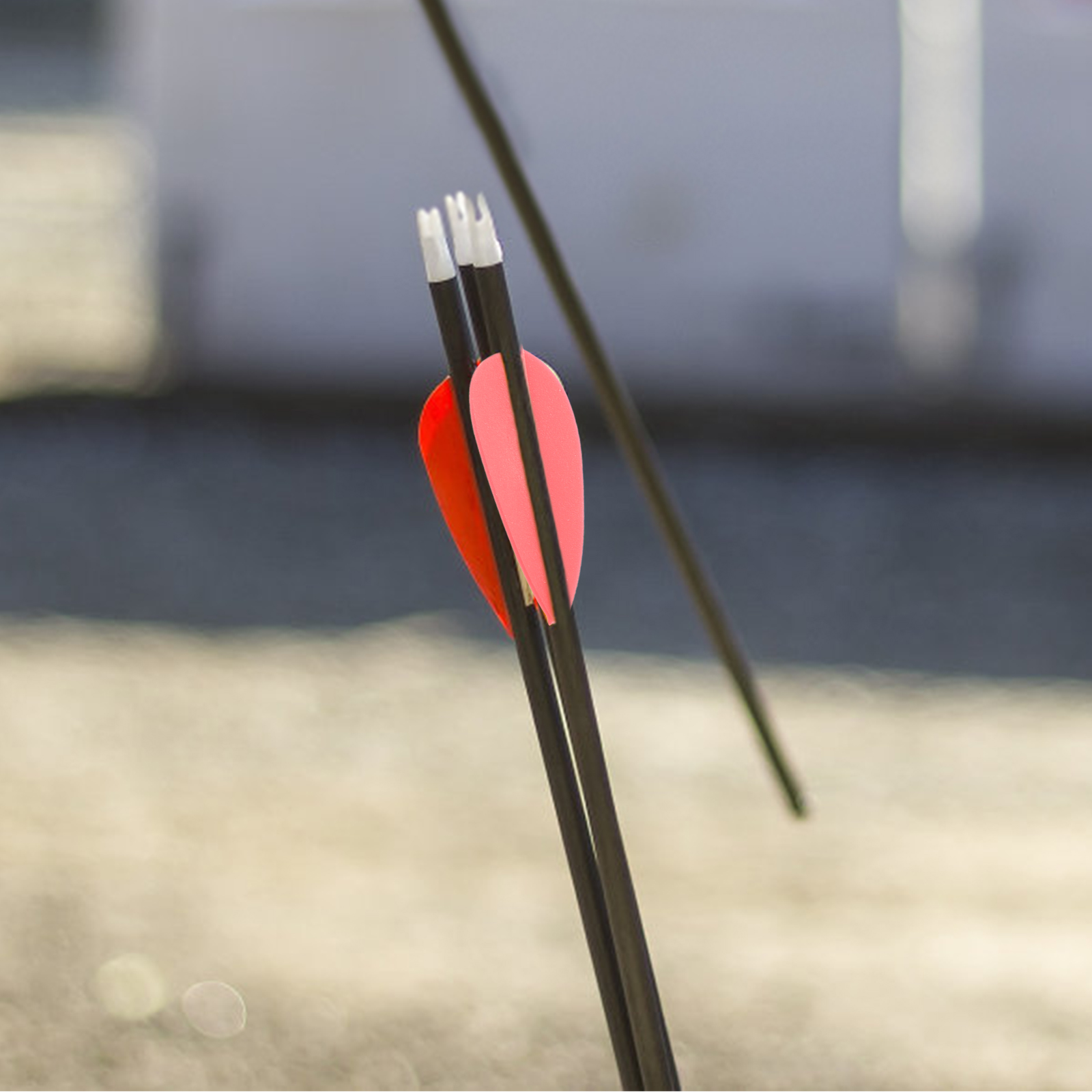 20 Pcs Arrow Fletchings Plastic Small Vanes for Arrows Reusable Colored Red 2 Inch Drop Shape Archery Accessories Hunting