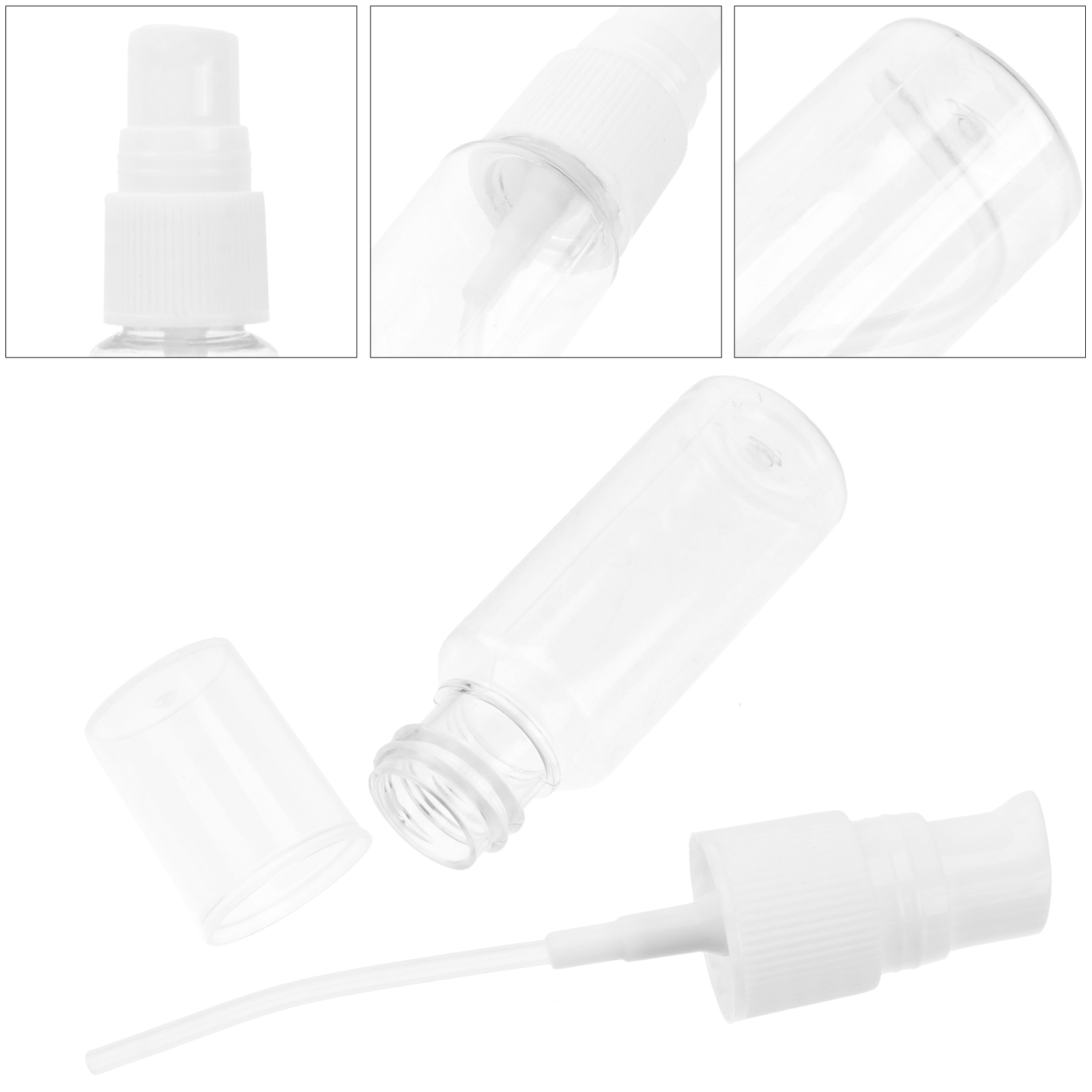 5pcs Spray Leak-Proof PET Toiletry Containers Refillable Water Mist for Portable Skincare Essentials Reusable