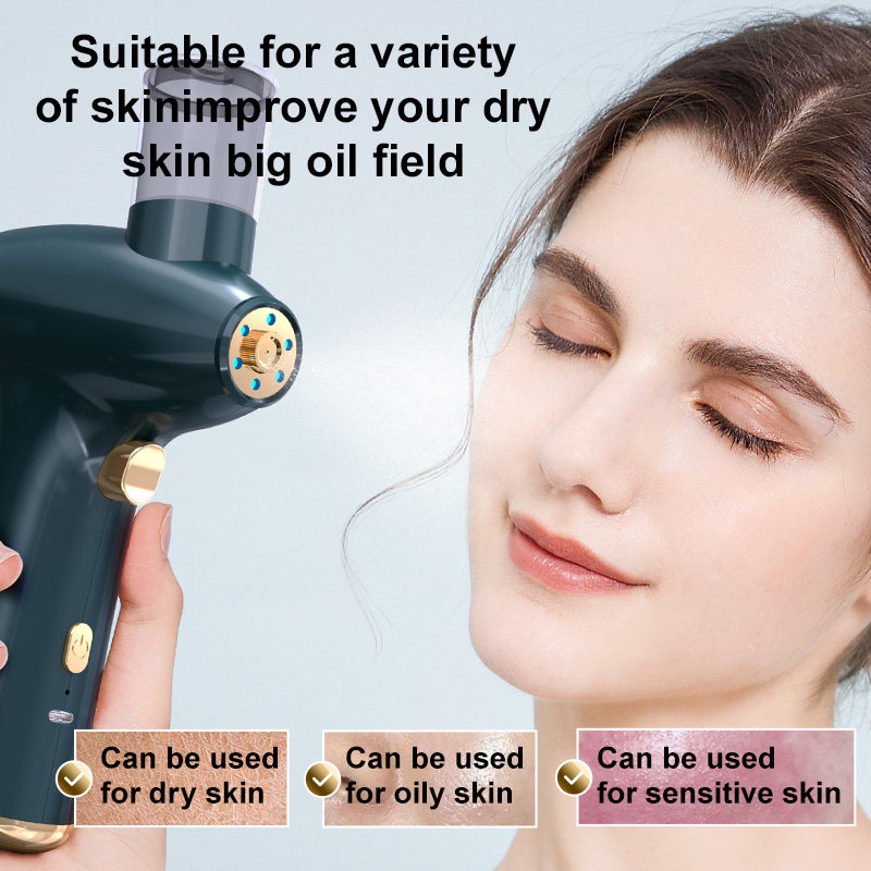 Blue light oxygen injection instrument replenishing spray gun Nano water oxygen instrument face essence introduction instrument