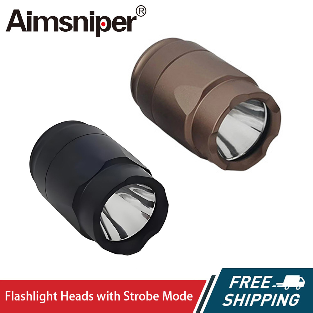 Metal Flashlight Heads with Strobe Mode,Super Bright Strong LED Light Heads,for M600C M300A Series Etc Flashlight Scout Tailcaps