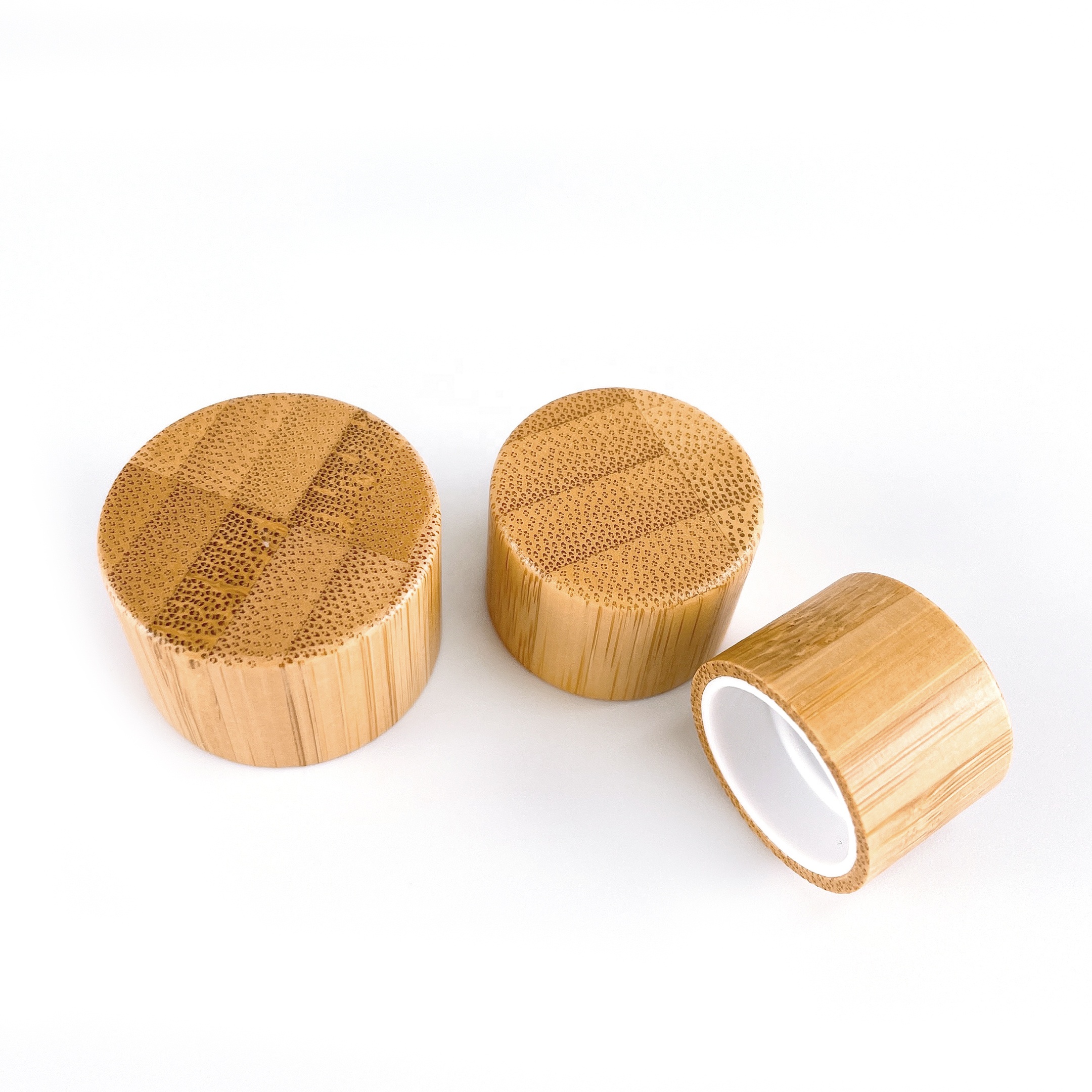 Eco-friendly Bamboo Screw Cap Natural Wooden Lid Bamboo Screw Caps Wooden Lid Bamboo Screw Top Skin Care Toner Bottle Cap