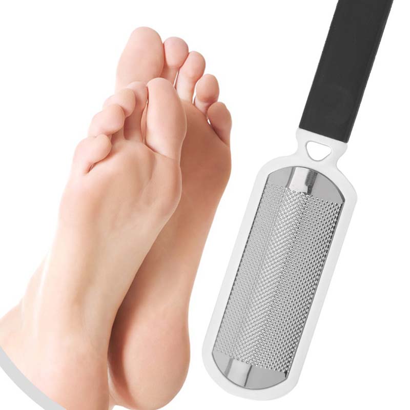 Foot File Foot Scrubber Pedicure Callus Remover Tool for Dry & Wet Feet Stainless Steel Frame Foot Grater for Cracked Heel