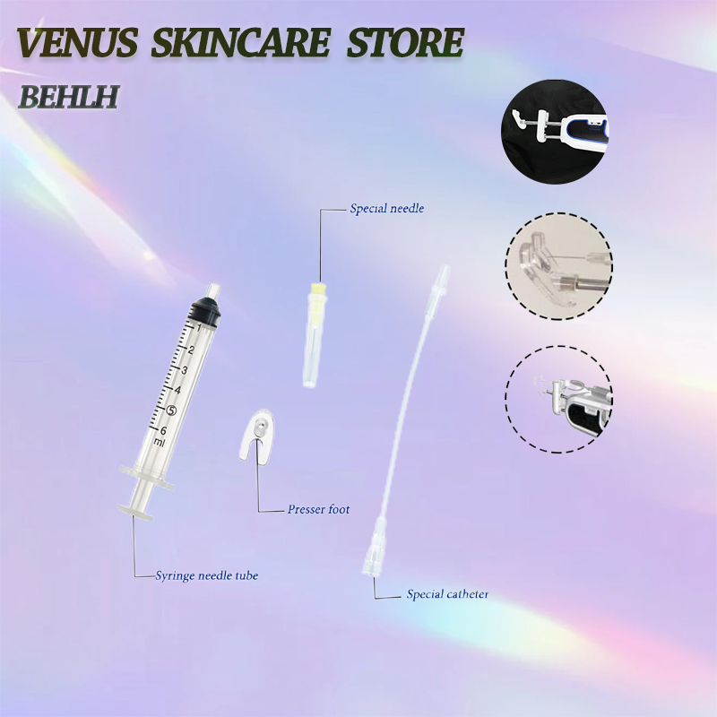 Disposable Mesogun Mesotherapy catheter for injection of water-based beauty equipment consumables Mesotherr catheter