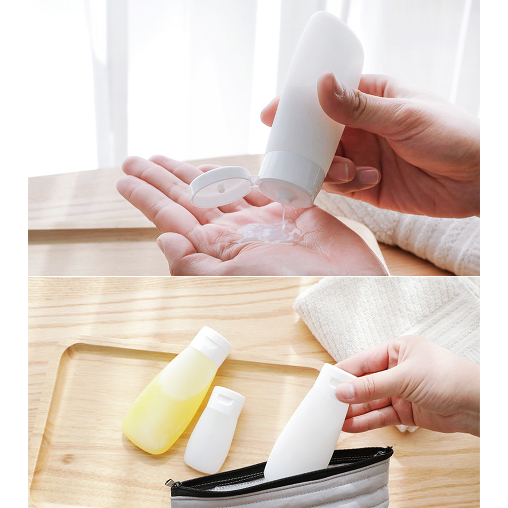 4Pcs Refillable Travel Makeup Bottles Set Portable Leakproof Containers For Lotion Cleaner