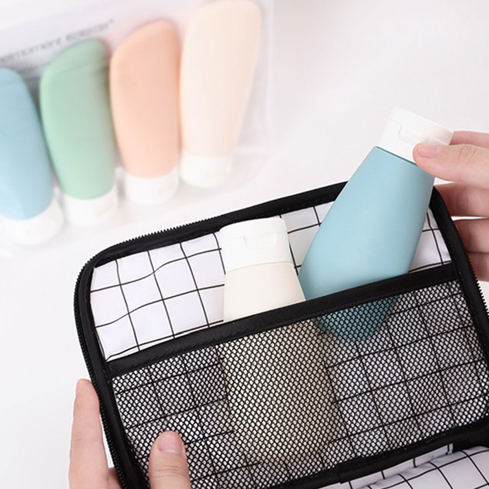 4X 60ml Multifunctional Cosmetic Lotion Refillable Bottle Tube Squeeze Flip-top Bottles Shampoo Body Wash Travel Empty Bottling