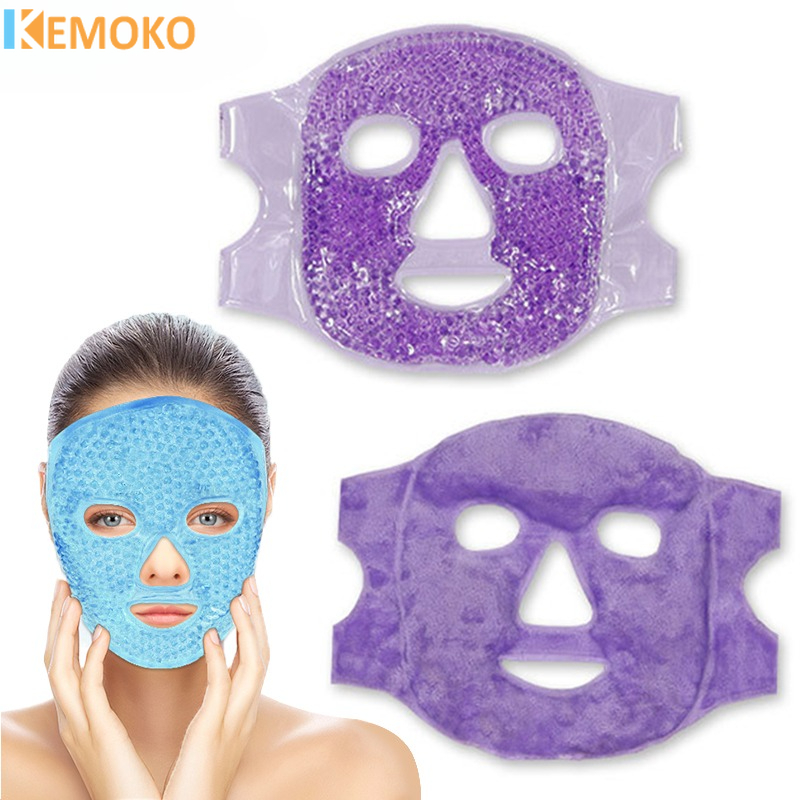 1pc Full Face Massage Ice Compress Can Be Used Repeatedly Face SPA For Woman Sleeping, Pressure, Headaches Cold and Hot Heat