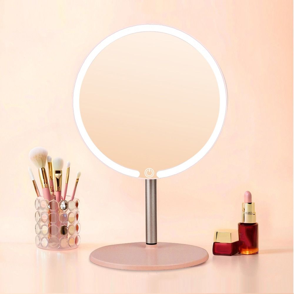Adjustable LED Makeup Mirror Rotation Touch Control Vanity Mirror with Lights 3 Color Lights Detachable