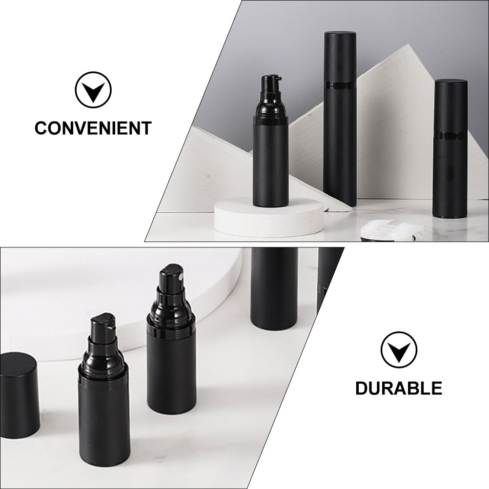 2pcs 50ml Black Vacuum Bottles Fine Mist Spray Portable Travel Size Liquid Sprayer Makeup Atomizer Refillable
