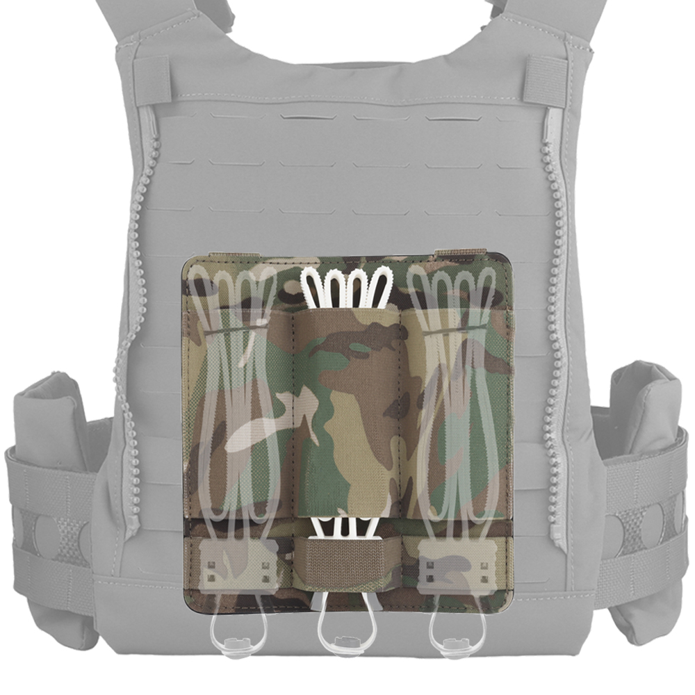 Tactical Elastic Plastic Cable Tie Fastener Holder Cable Storage Holster for Hunting Airsoft Vest FCPC Plate Carrier MOLLE Gear