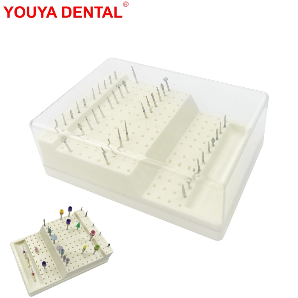 168 Hole Dental Bur Organizer Plastic Burs Holder Autoclavable Disinfection Box Block Sterilizer Case Dentistry Instrument Stand