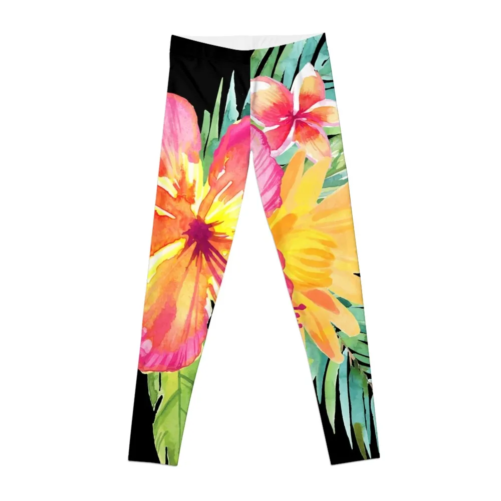 Tropical Colorful Flowers Leggings Female legging pants sports for gym gym's sportswear push up fitness Womens Leggings
