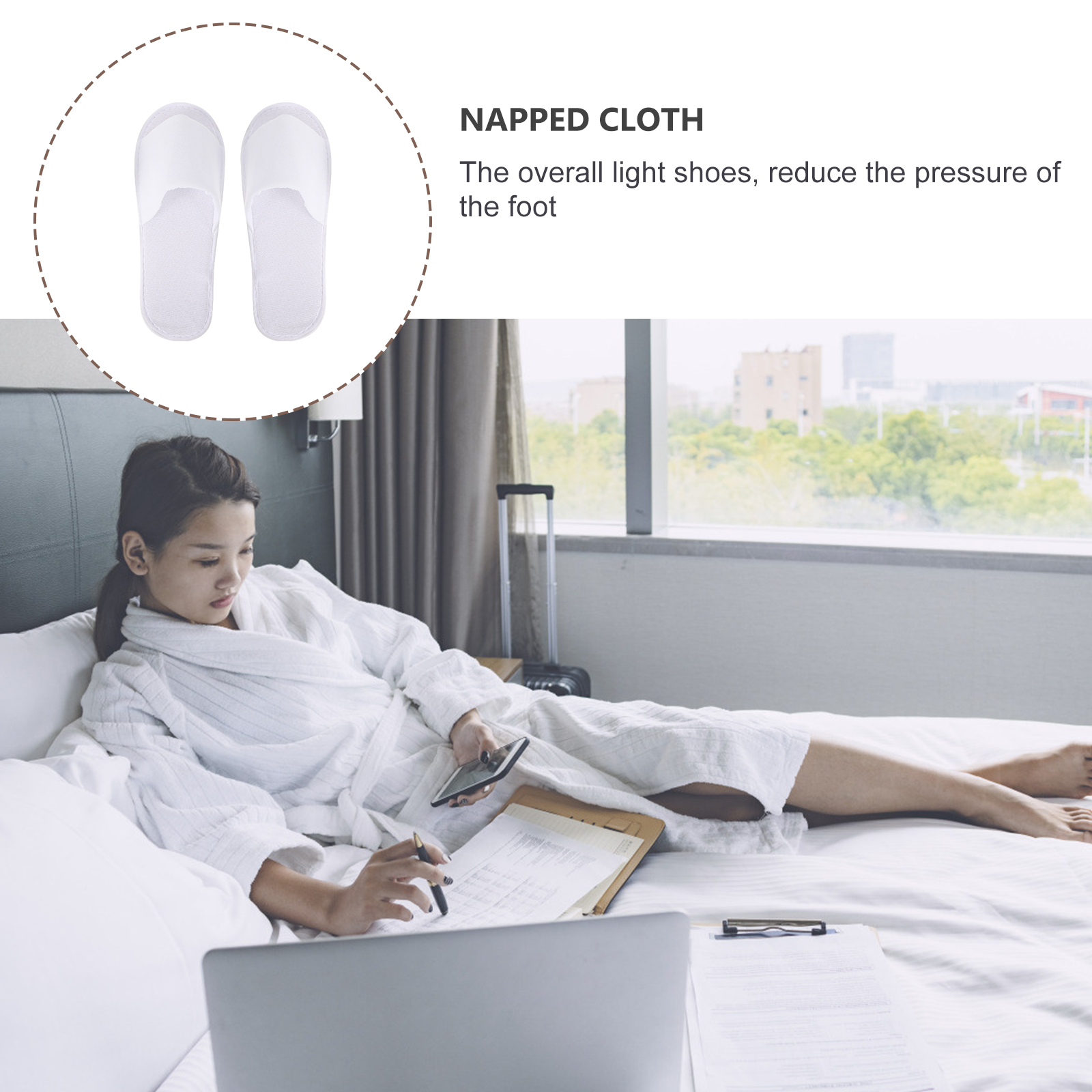 10 Pairs Hotel Slippers Women for Home Indoor House Light Guest Pulled Cloth Women's Guests