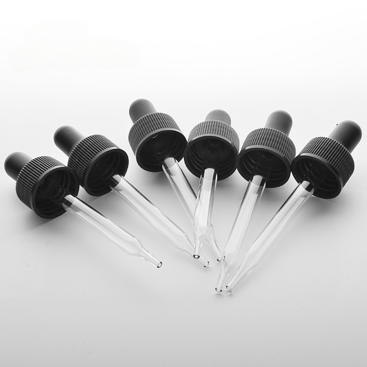 Dropper Pipette Cover Glass Dropper Lids for Essential Oils Bottle Electroplated Rubber Head Cap Glass Drop Pressure Screw Cap