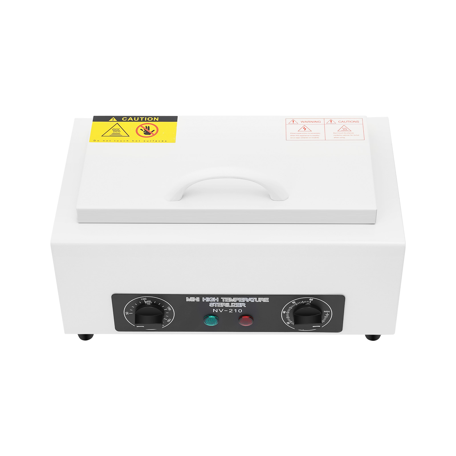 99% Sterilization Rate Heat Sterilizer High-temperature Disinfection with 1 Tray and 2 D-rings for Disinfecting Nails, Makeup