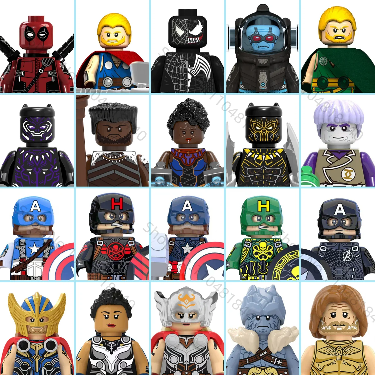 Marvel Block toys Captain America Deadpool Nebula action Mini Building blocks bricks Children's toy Gift